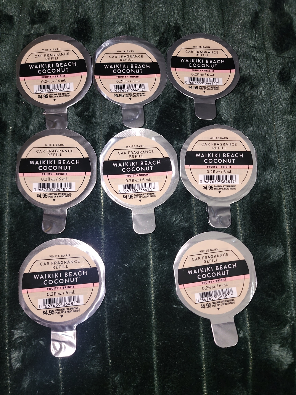 8 Waikiki Beacy Coconut car fragrance refills